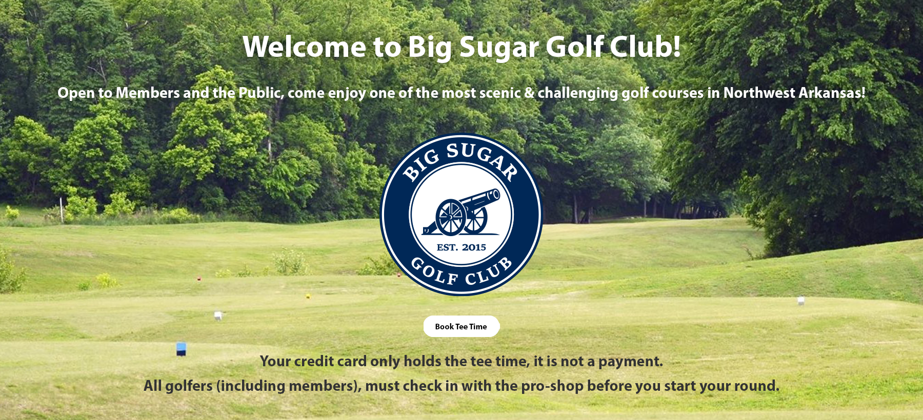 Big Sugar Golf Club homepage banner